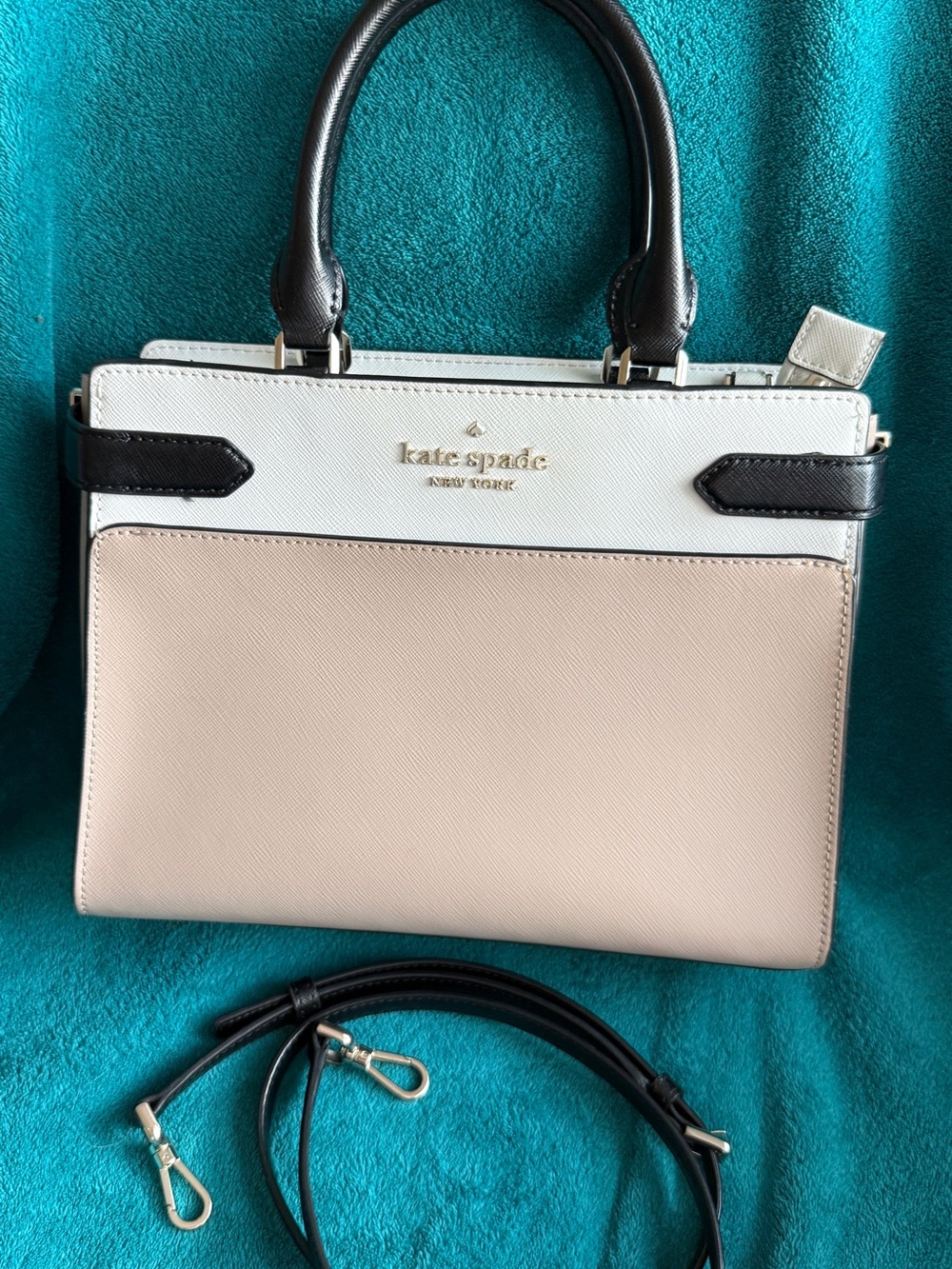 Kate Spade Staci Cameron Colorblock Satchel crossbody bag NWOT